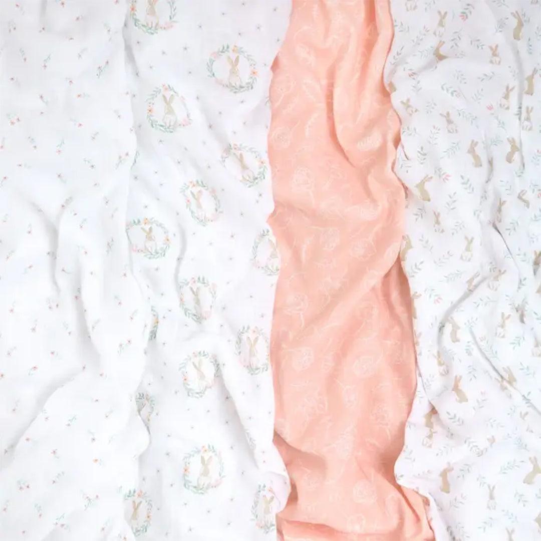 aden + anais Essentials Cotton Muslin Swaddles - 4 Pack - Blushing Bunnies