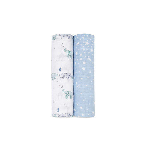 aden + anais Boutique Cotton Muslin Swaddles - 2 Pack - Rising Star