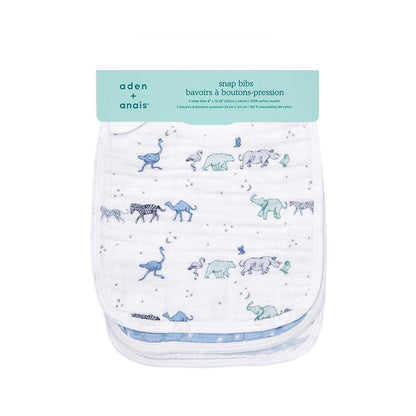aden + anais Boutique Cotton Snap Bibs - 3 Pack - Rising Star