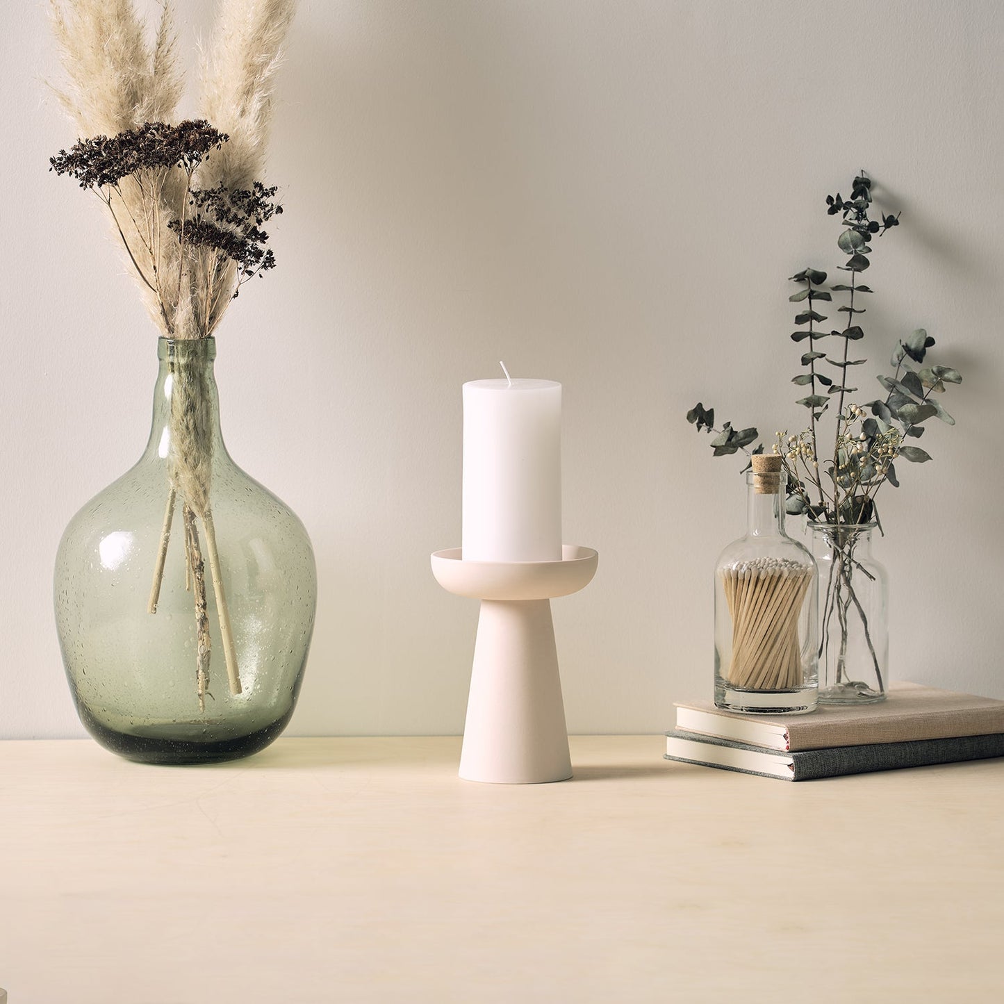 aery living | porcini candle holder large | white - LC