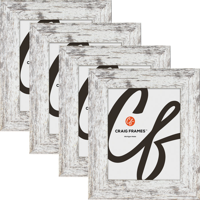 American Barn 2", Alabaster White Picture Frame - 4 Piece Set