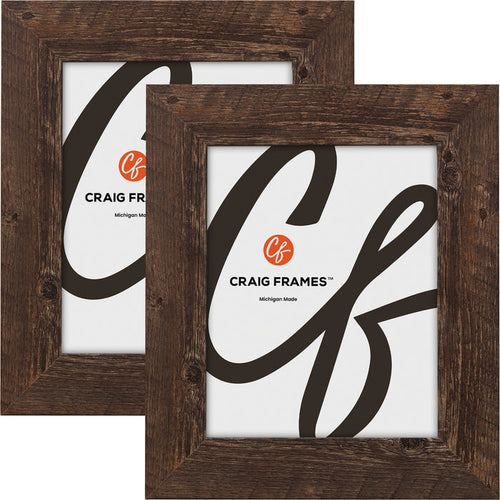 American Barn 2", Brown Oak Picture Frame - 2 Piece Set