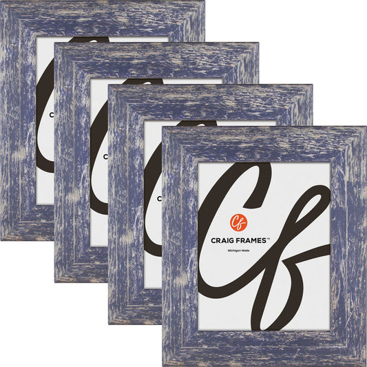 American Barn 2", Independence Blue Picture Frame - 4 Piece Set