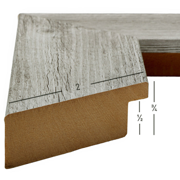 American Barn 2", Light Gray Oak Picture Frame - 4 Piece Set