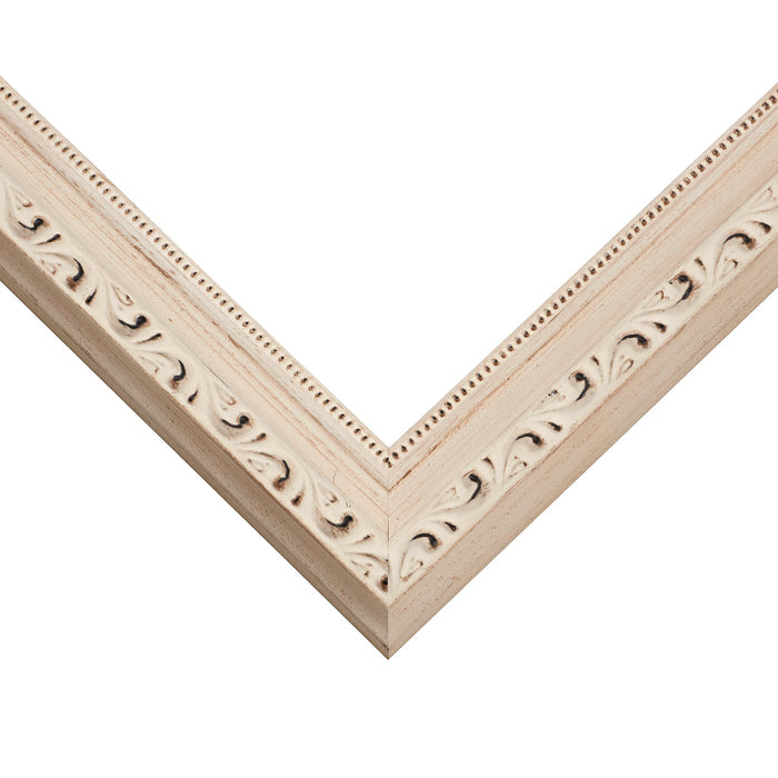 Ancien Ornate 1.375", Matted Off-White Picture Frame