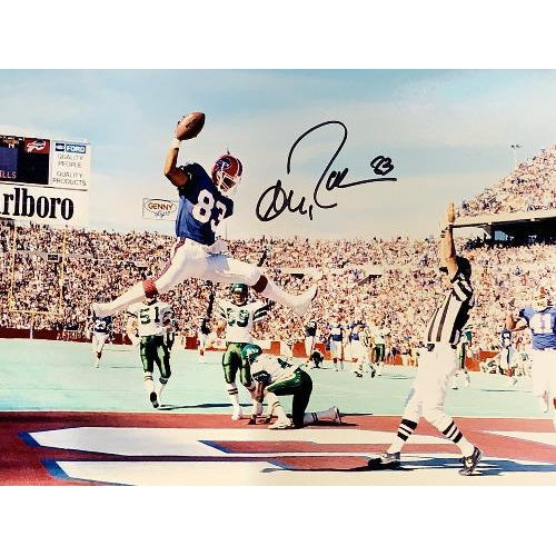 Andre Reed in End Zone Jump Spike vs Jets 16X20 Photo Signed Photos TSE Buffalo