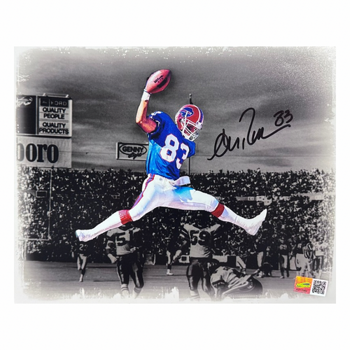 Andre Reed Signed Jump Spike in End Zone Spotlight 8x10 Photo