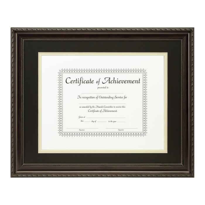Annesbury Dark Walnut Document Frame – Black/Papyrus Mat