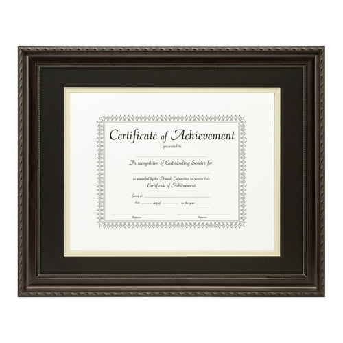 Annesbury Dark Walnut Document Frame – Black/Papyrus Mat