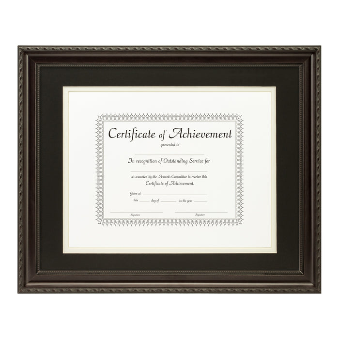 Annesbury Dark Walnut Document Frame – Black/White Mat