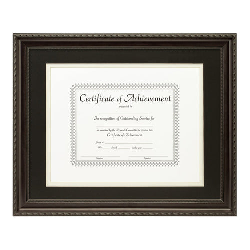 Annesbury Dark Walnut Document Frame – Black/White Mat