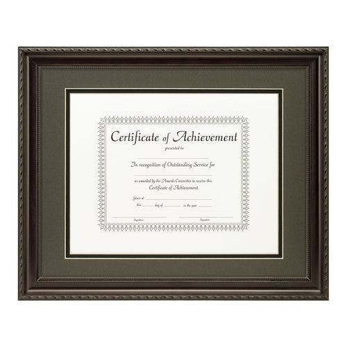 Annesbury Dark Walnut Document Frame – Cinder/Black Mat