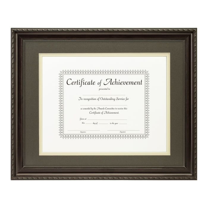 Annesbury Dark Walnut Document Frame – Cinder/Papyrus Mat
