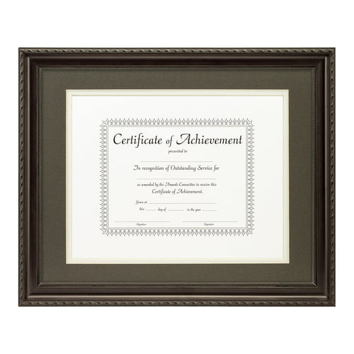 Annesbury Dark Walnut Document Frame – Cinder/White Mat