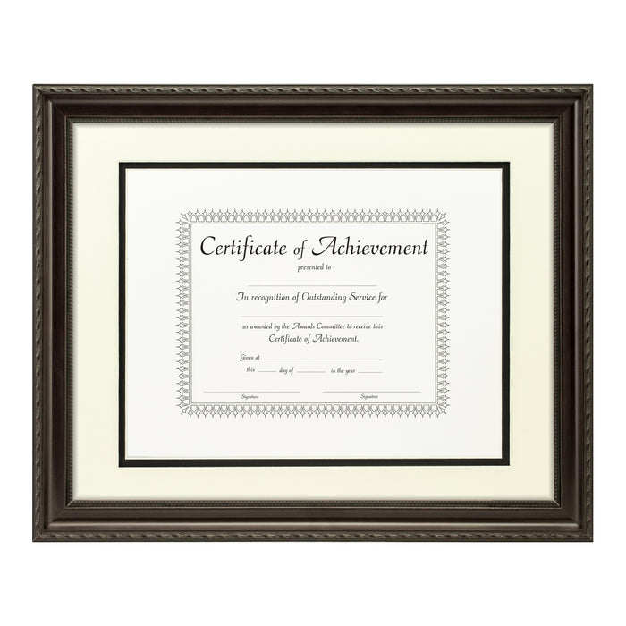 Annesbury Dark Walnut Document Frame – Papyrus/Black Mat