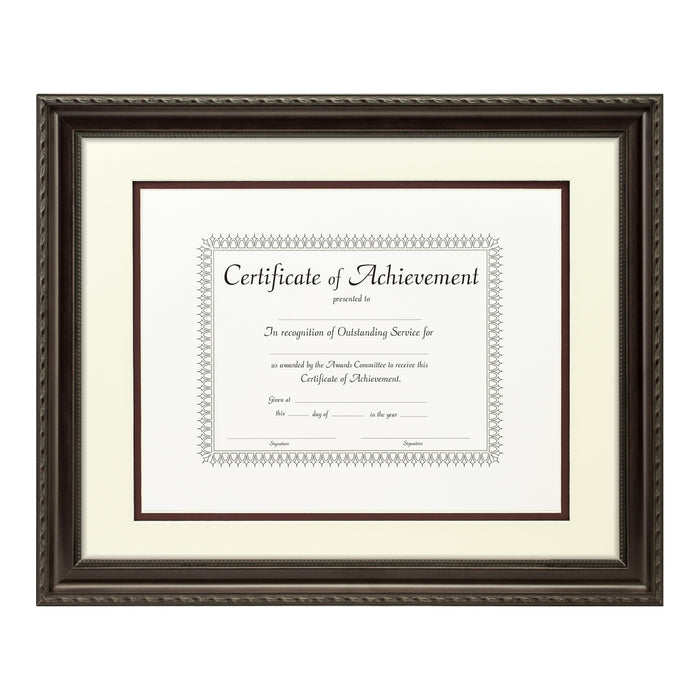 Annesbury Dark Walnut Document Frame – Papyrus/Maroon Mat