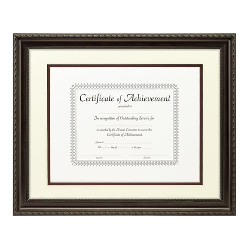 Annesbury Dark Walnut Document Frame – Papyrus/Maroon Mat