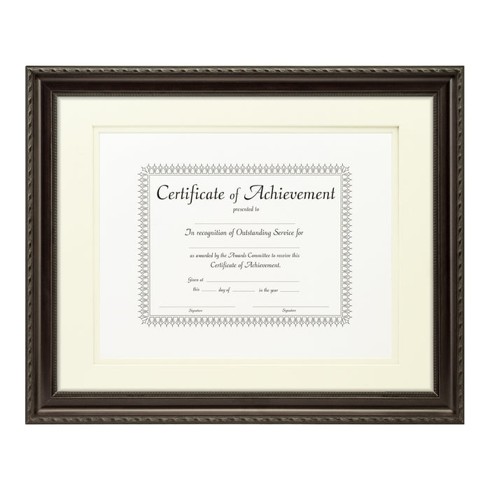 Annesbury Dark Walnut Document Frame – Papyrus/Papyrus Mat