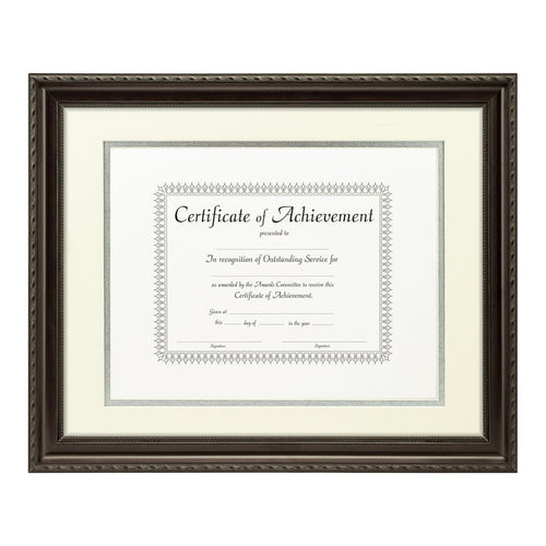 Annesbury Dark Walnut Document Frame – Papyrus/Silver Mat