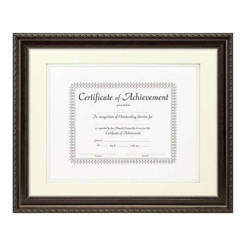 Annesbury Dark Walnut Document Frame – Papyrus/White Mat