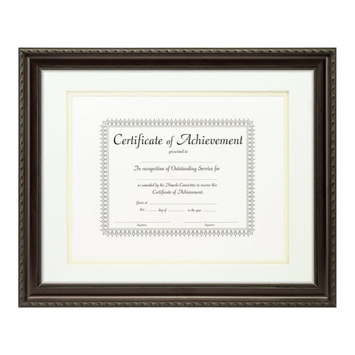 Annesbury Dark Walnut Document Frame – White/Papyrus Mat