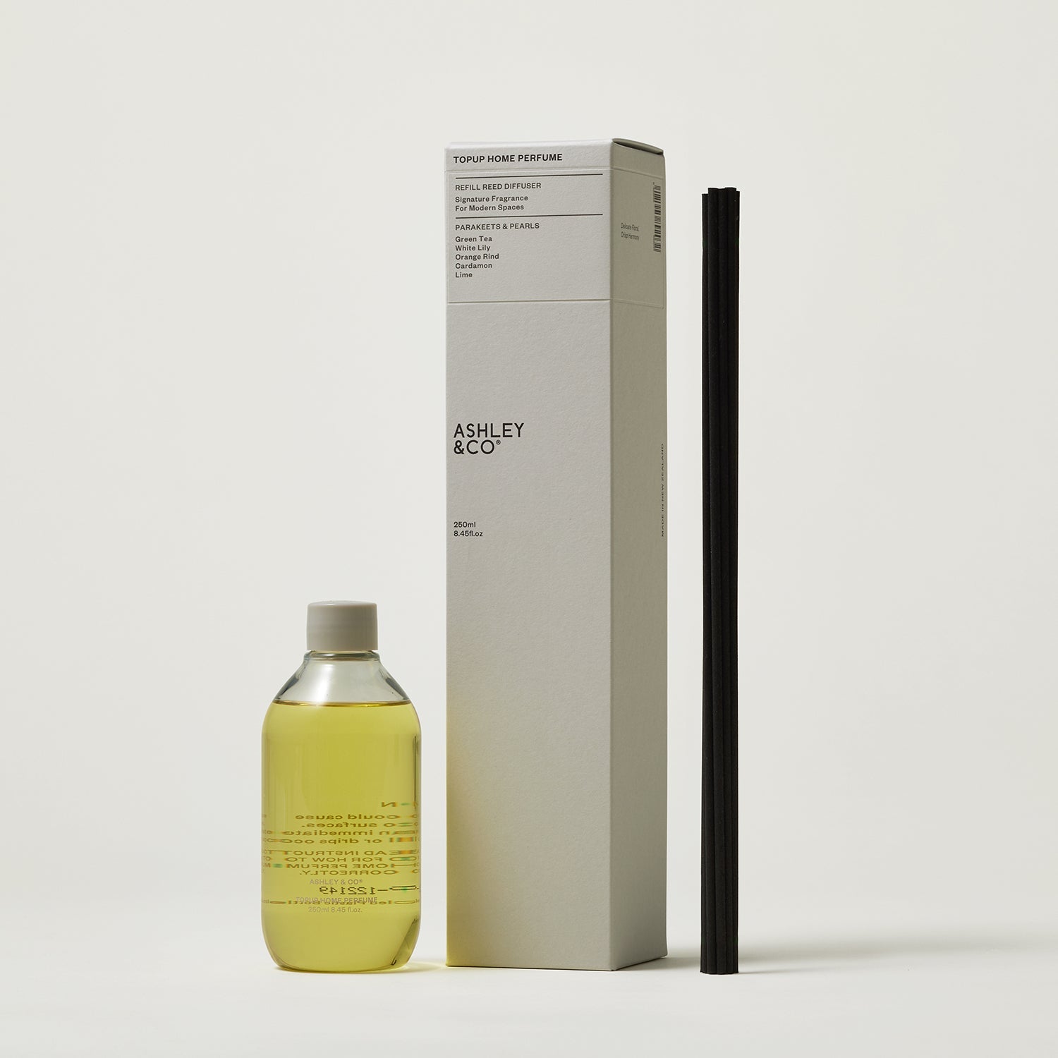 ashley + co | home perfume scent diffuser topup | parakeets + pearls