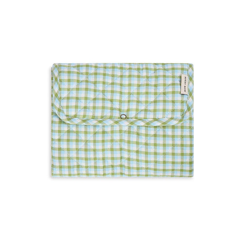 Avery Row Cotton Travel Baby Changing Mat - Greenhouse Gingham