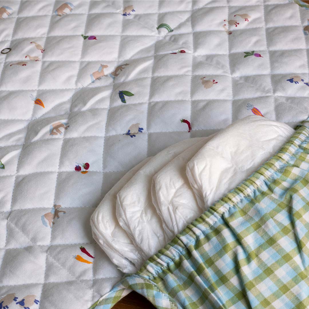 Avery Row Cotton Travel Baby Changing Mat - Greenhouse Gingham