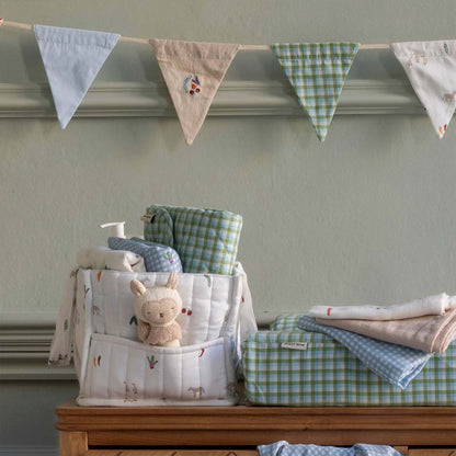 Avery Row Cotton Travel Baby Changing Mat - Greenhouse Gingham