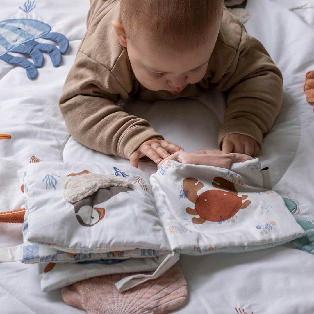 Avery Row Fabric Baby Book - Coastline