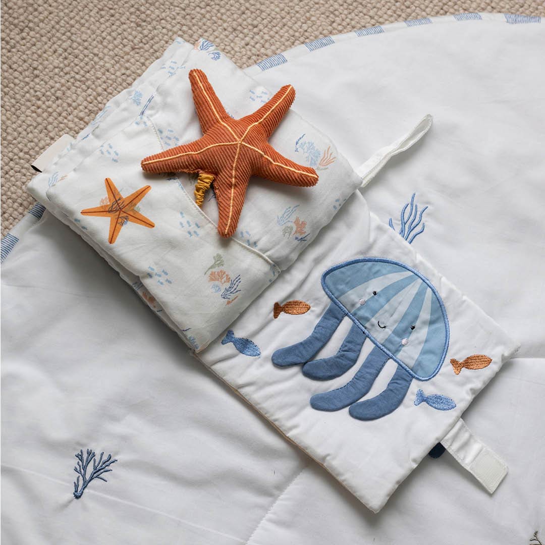 Avery Row Fabric Baby Book - Coastline