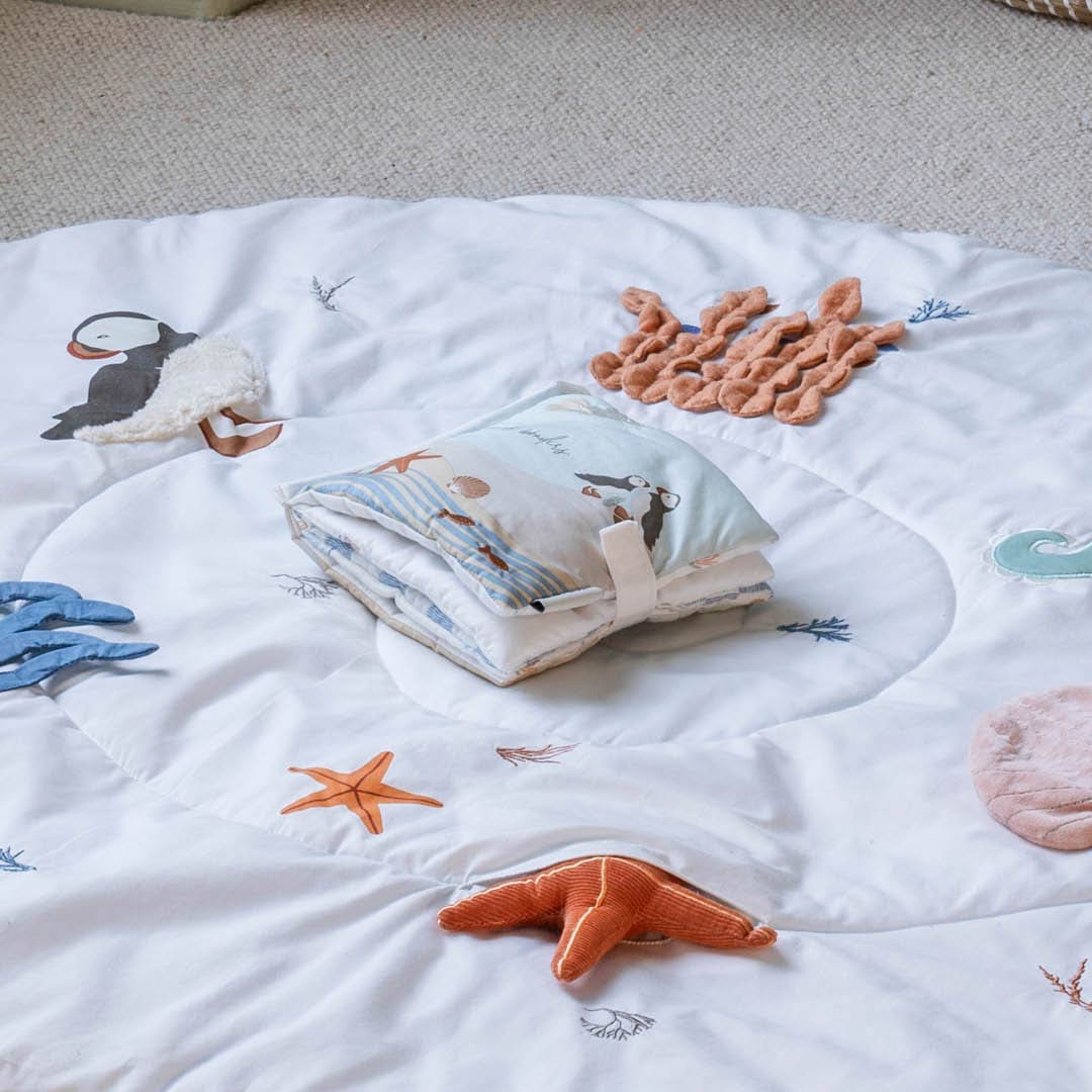 Avery Row Fabric Baby Book - Coastline