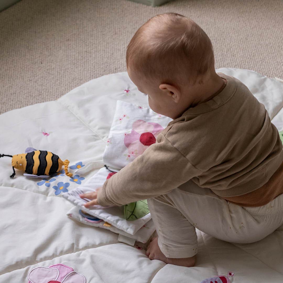 Avery Row Fabric Baby Book - Wildflower Garden