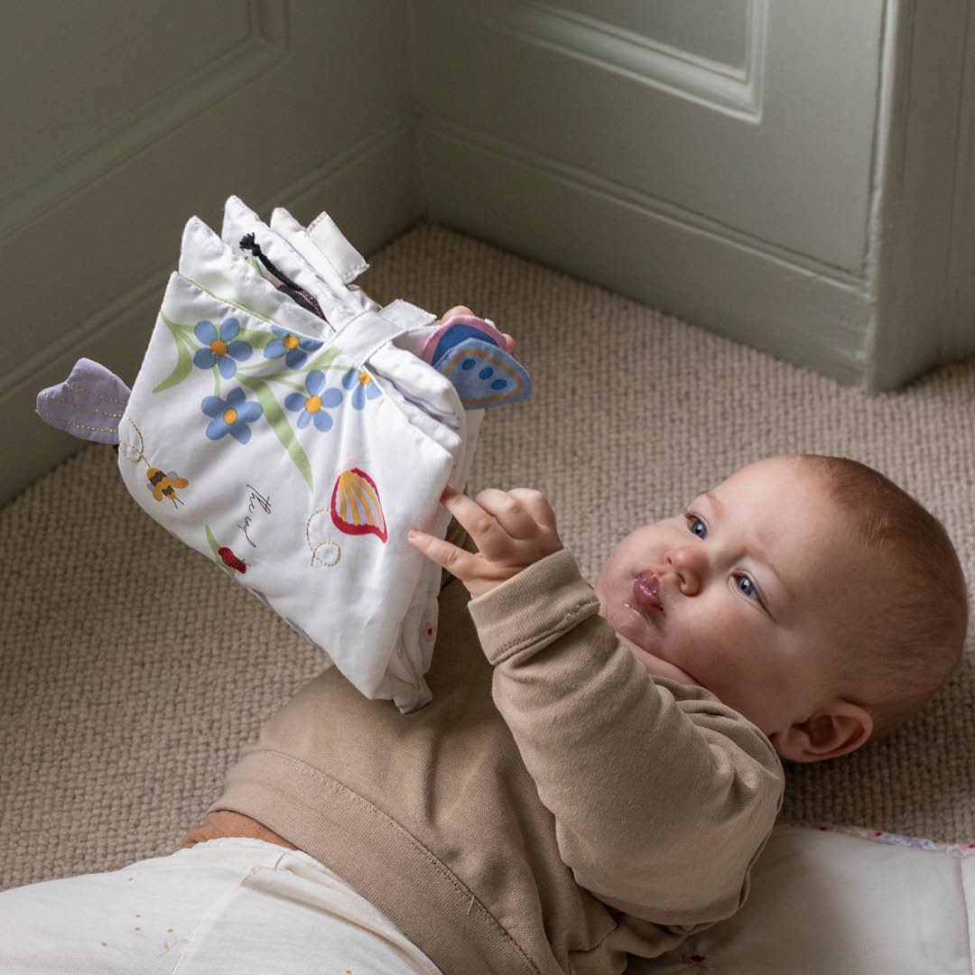 Avery Row Fabric Baby Book - Wildflower Garden