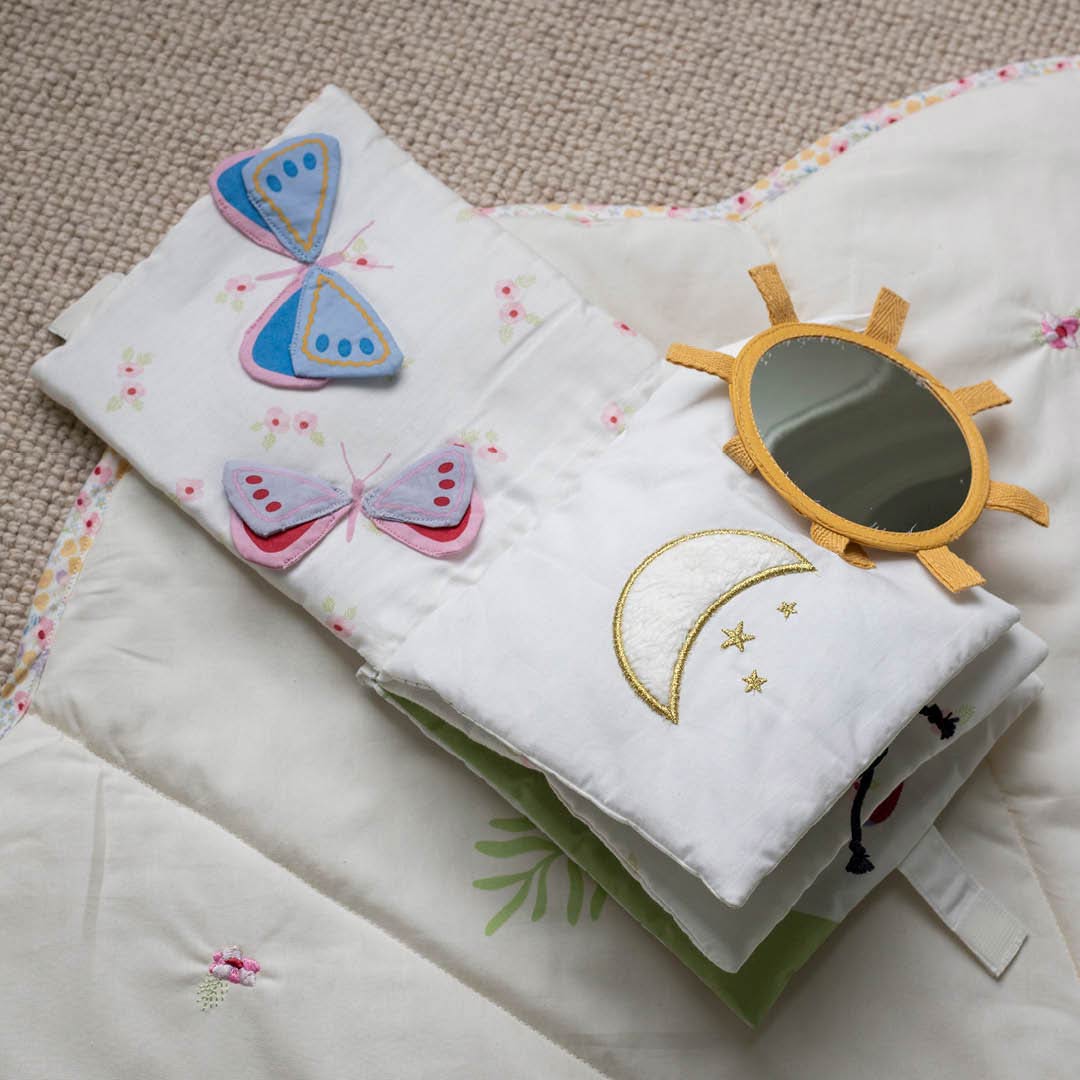Avery Row Fabric Baby Book - Wildflower Garden