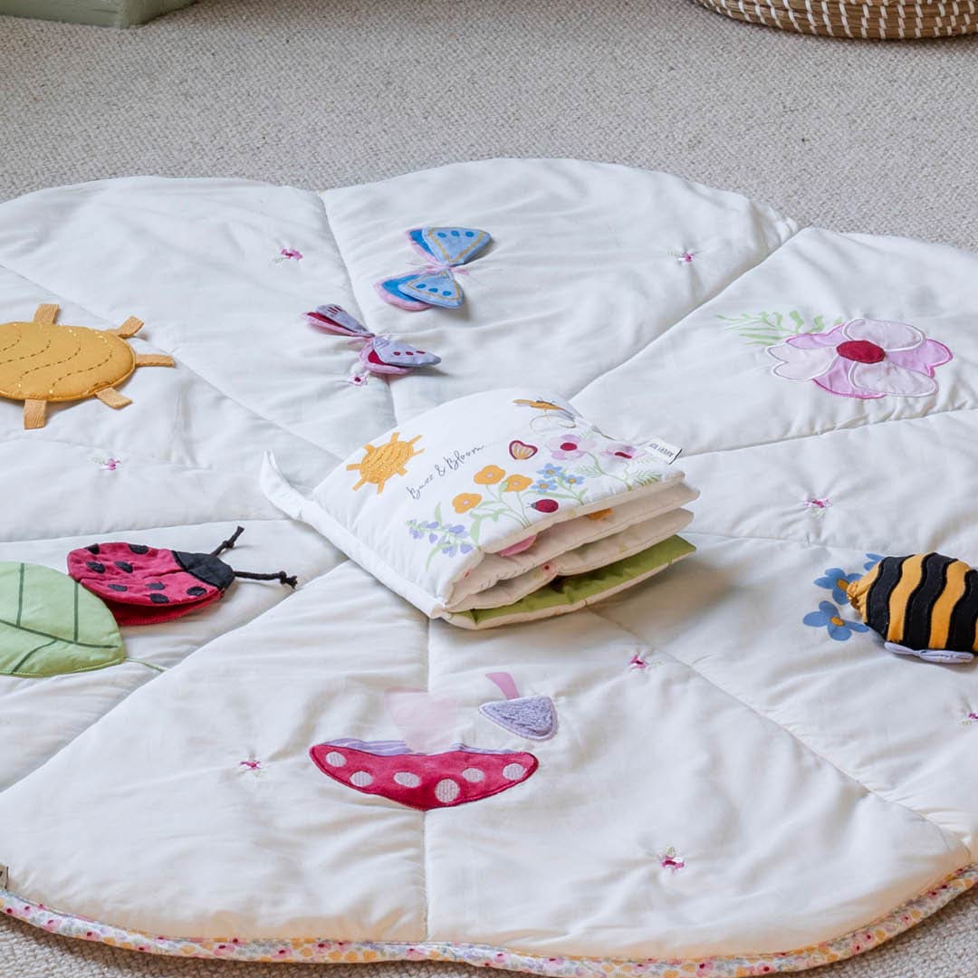Avery Row Fabric Baby Book - Wildflower Garden