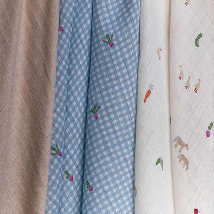 Avery Row Organic Baby Muslin Squares Set of 3 - Little Farm