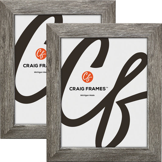 Bauhaus 125 1.25", Barnwood Gray Picture Frame - 2 Piece Set