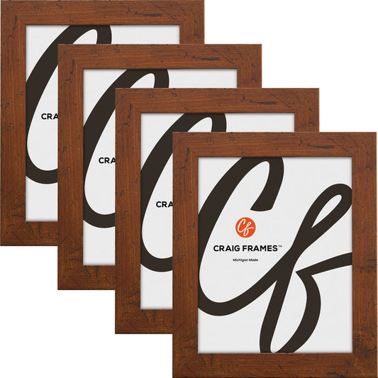 Bauhaus 125 1.25", Dark Walnut Picture Frame - 4 Piece Set