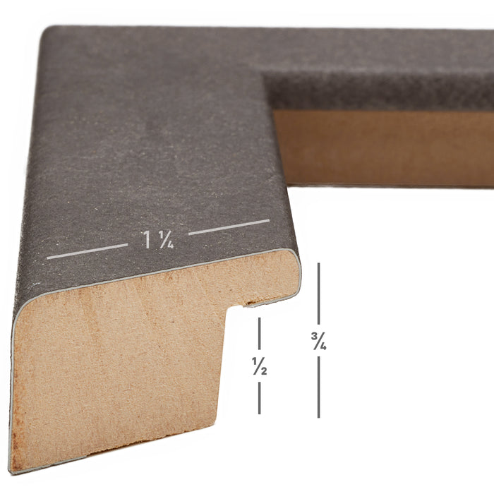 Bauhaus 125 1.25", Matted Concrete Gray Picture Frame