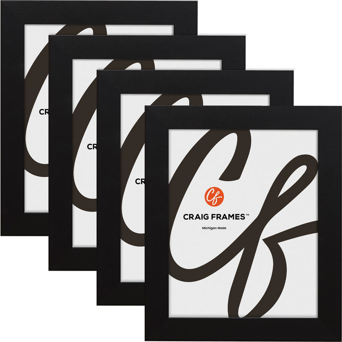 Bauhaus 125 1.25", Mystic Satin Black Picture Frame Set: 2 or 4 Piece Set