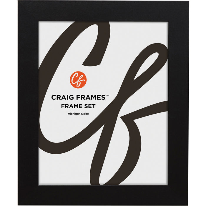 Bauhaus 125 1.25", Mystic Satin Black Picture Frame Set: 2 or 4 Piece Set