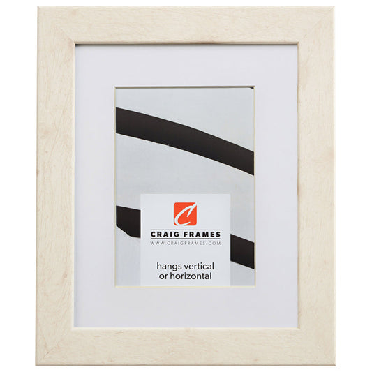 Bauhaus 125 1.25", White Pine Matted Picture Frame