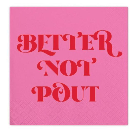 Better Not Pout Beverage Napkins