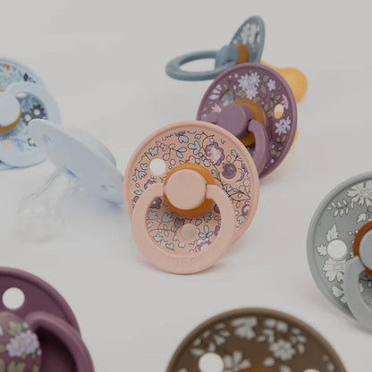 BIBS X LIBERTY Colour Latex Pacifier - 2 Pack - Dusty Blue Mix - Eloise