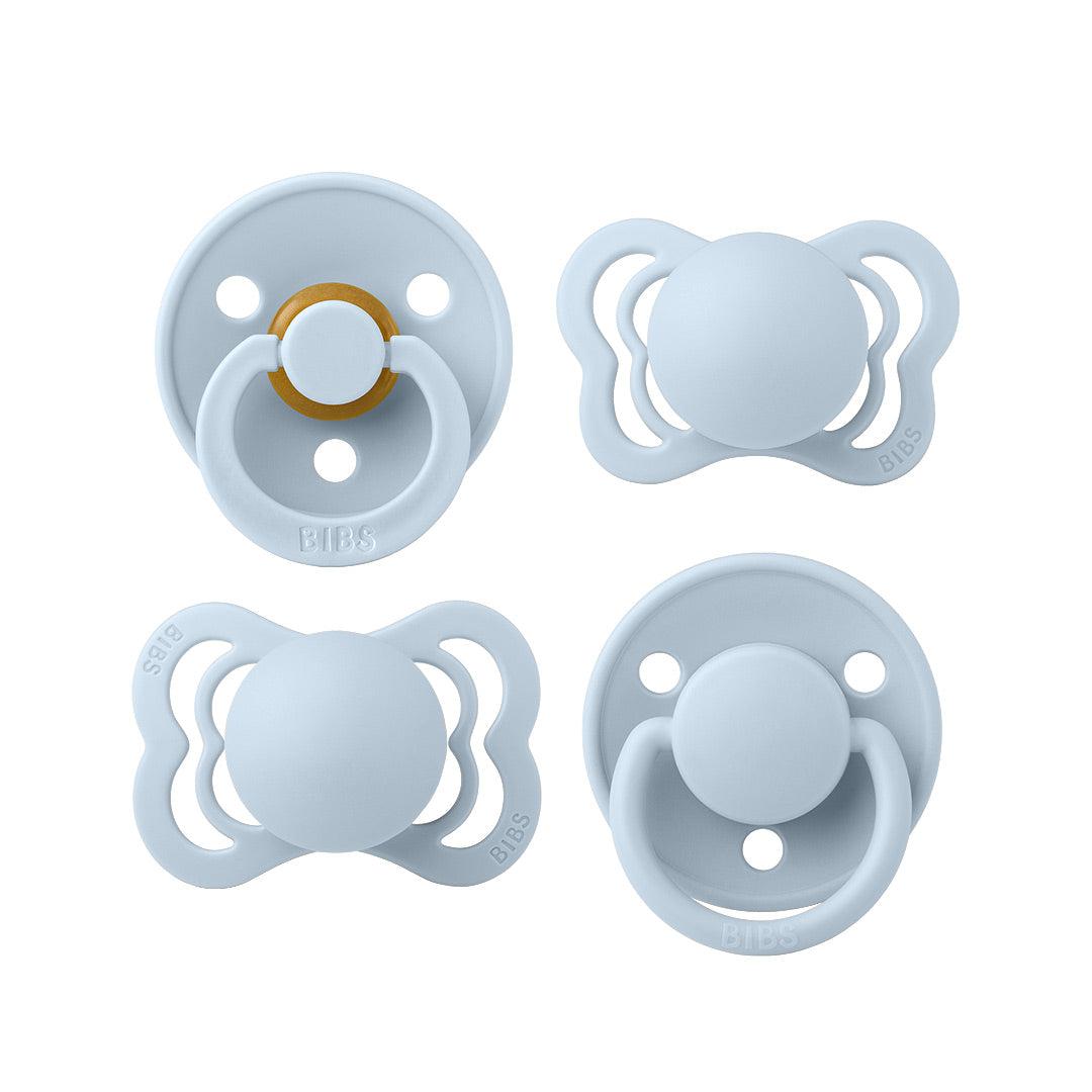 BIBS Try-It Mixed Pacifier Collection - Baby Blue - 4 Pack