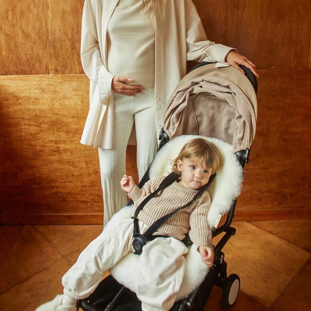 BINIBAMBA Sheepskin Snuggler - Chalk
