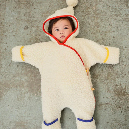 BINIBAMBA BOBO X BINI Merino Snugglesuit - Milk