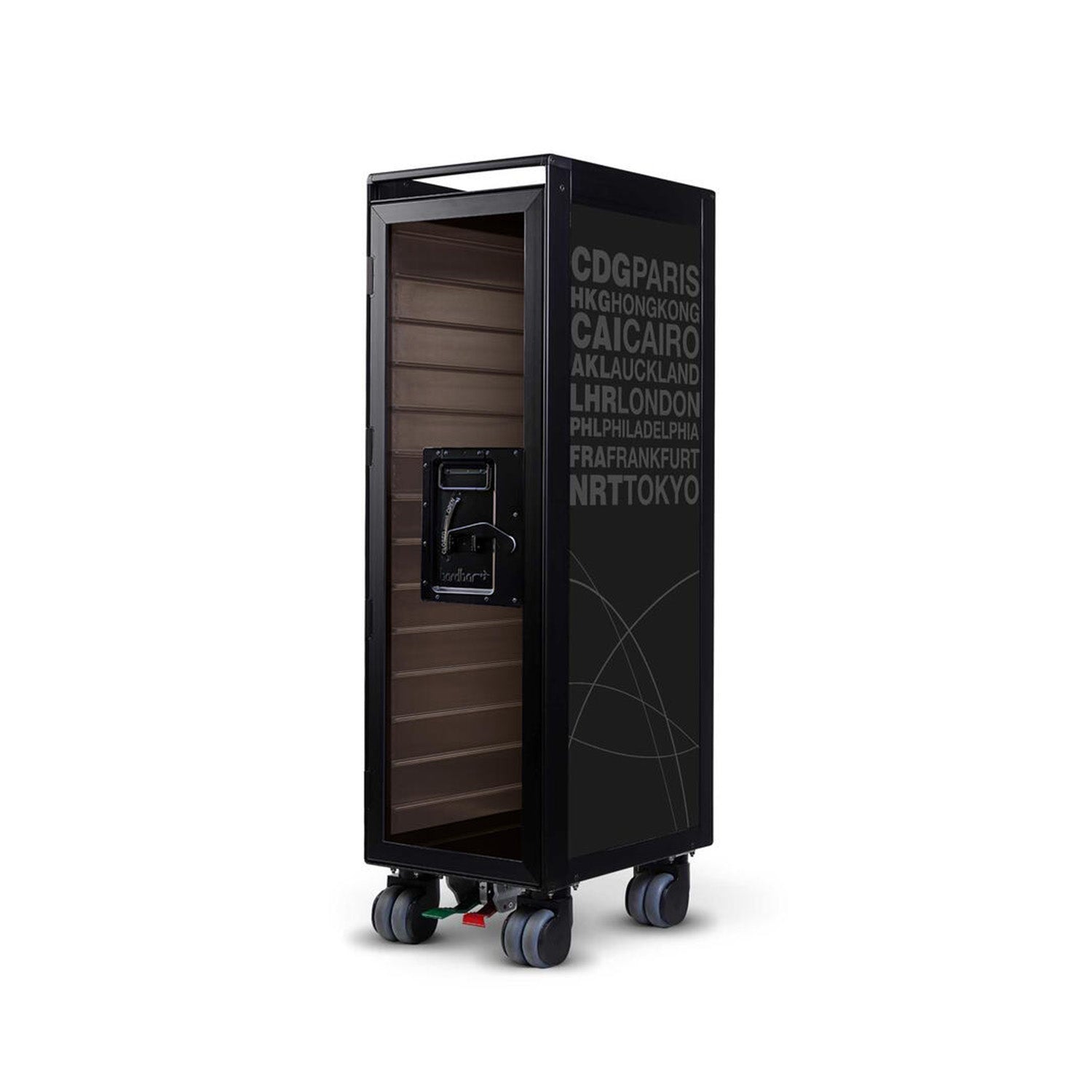 bordbar | classic trolley | OUTER TROLLEY ONLY - black with transparent smoke door