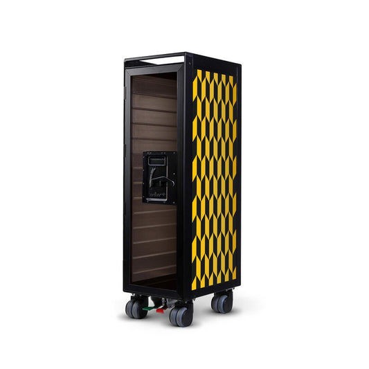 bordbar | classic trolley | OUTER TROLLEY ONLY - black with transparent smoke door